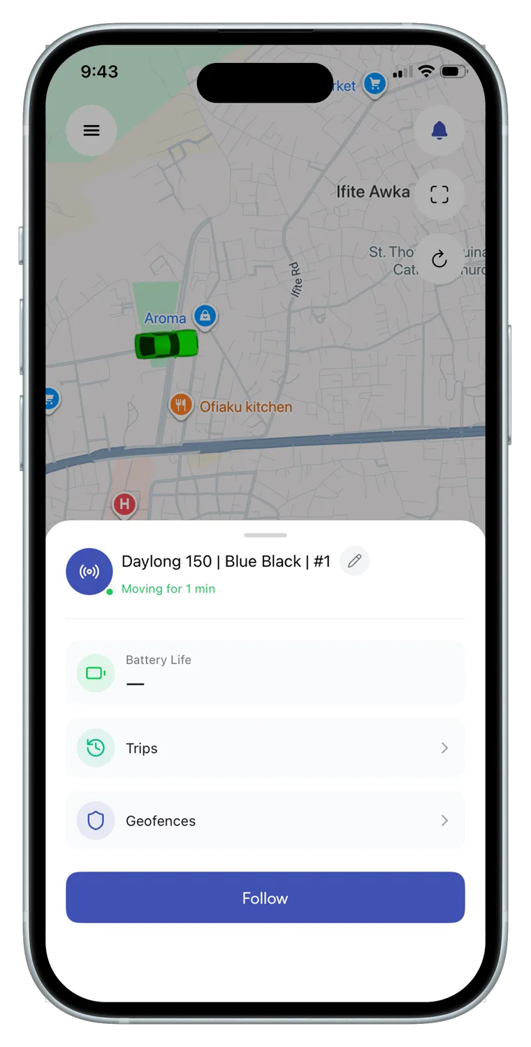 LynqOne — Tracker detail